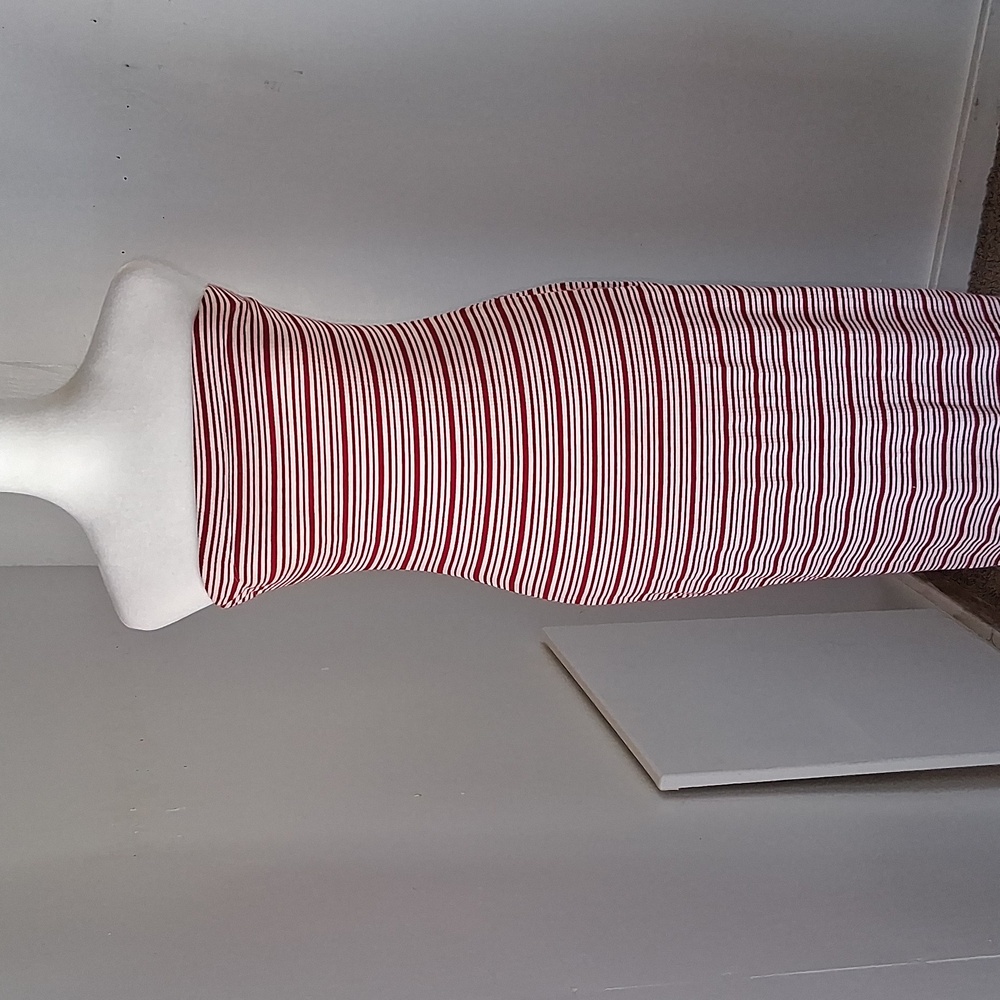 Hello Miss Striped Strapless Maxi Dress Red White M / L